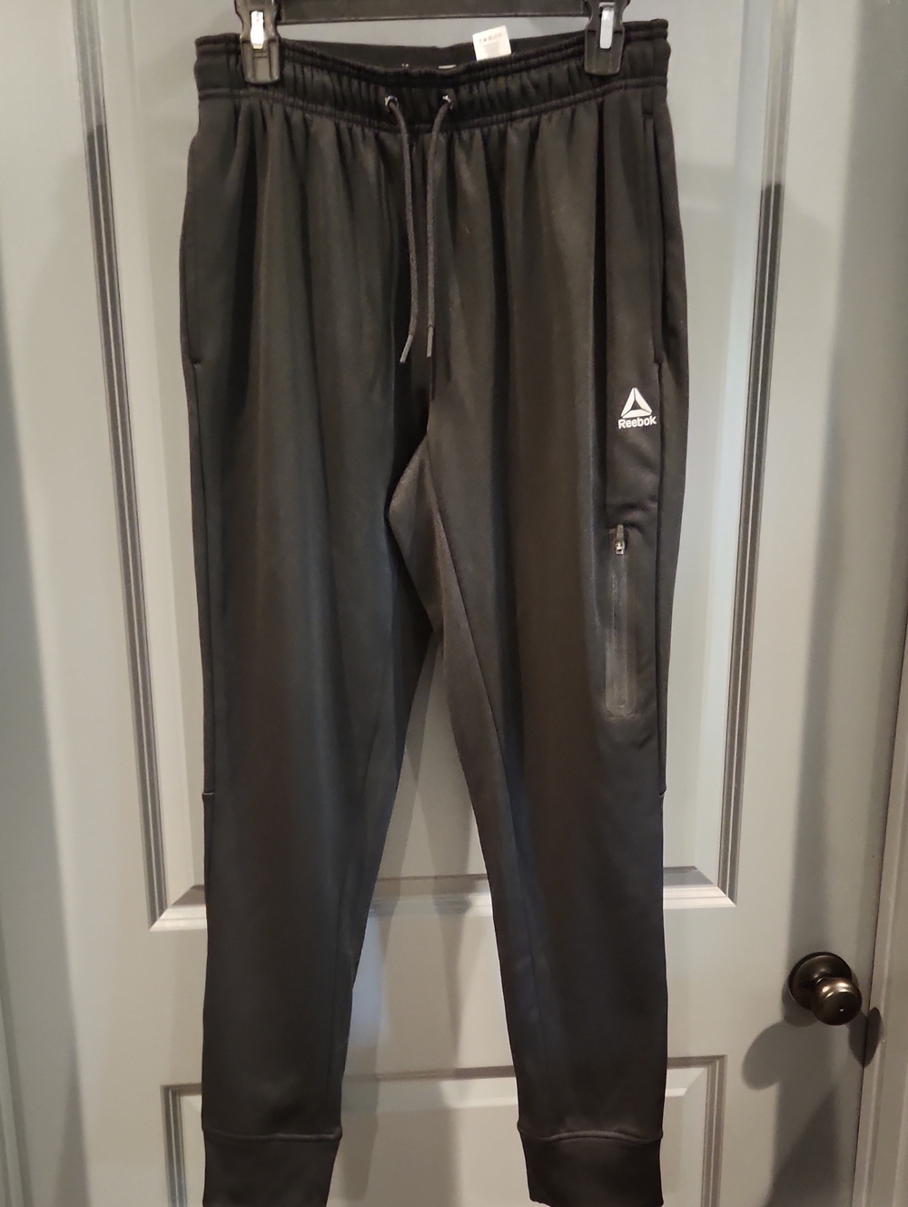 Reebok Black Men's Athletic Jogger Sweatpants with Zipper Pocket